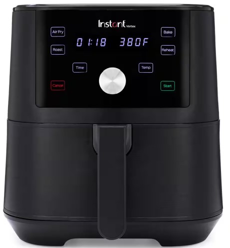 Black 6-qt Vortex Air Fryer