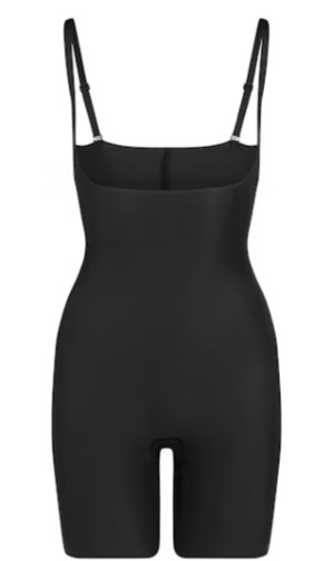 Core Sculpt Open Bust Mid Thigh Bodysuit – Onyx