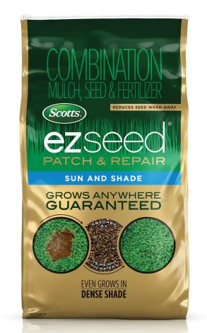 EZ Seed Patch & Repair Sun and Shade, 10 lbs., With Mulch, Sun and Shade Grass Seed, and Fertilizer