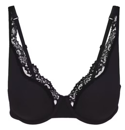 Fits Everybody Lace Unlined Full Coverage Bra (Onyx)