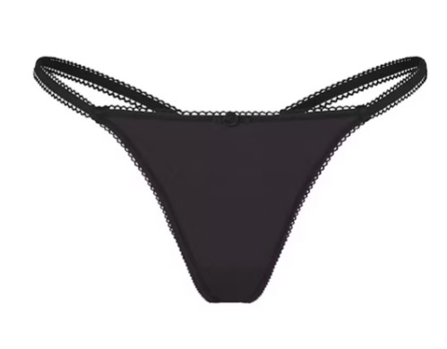Fits Everybody Picot String Thong – Onyx Fits Everybody Picot String Thong – Onyx