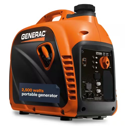 Generac 2500-Watt Gasoline Inverter Generator with COSense
