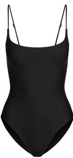 Iconic Swim Square Neck One Piece – Obsidian