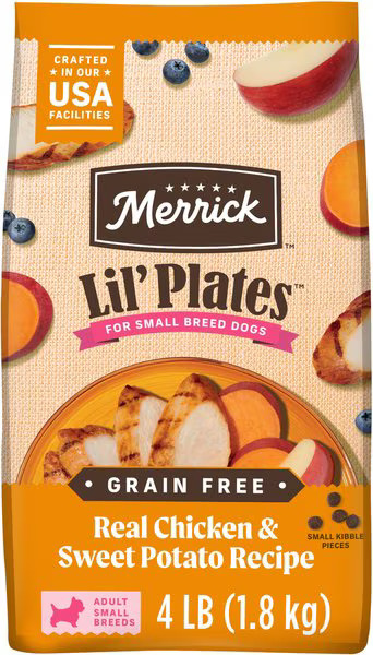 Merrick Lil Plates Grain-Free Small Breed Dry Dog Food Real Chicken Sweet Potato Recipe Merrick Lil Plates Grain-Free Small Breed Dry Dog Food Real Chicken Sweet Potato Recipe