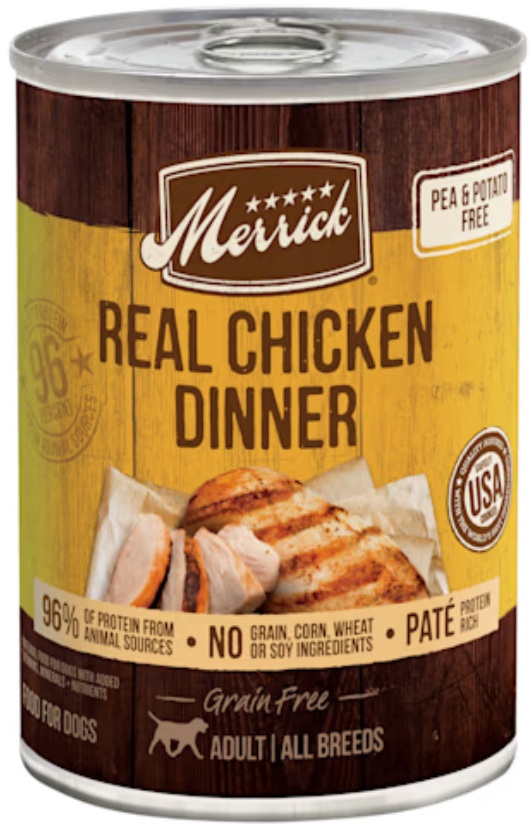 Merrick Grain-Free Wet Dog Food Real Chicken Recipe