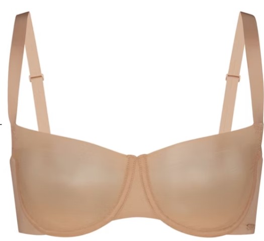 No-Show Unlined Balconette Bra (Clay)