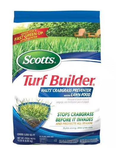 Scotts Turf Builder Halts Crabgrass Preventer with Fertilizer