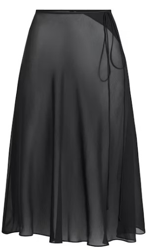 Sheer Cover-ups Tie Side Midi Skirt Sheer Cover-ups Tie Side Midi Skirt