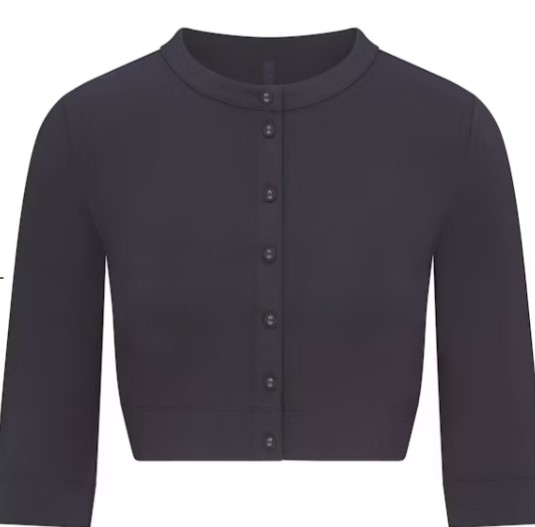 Smooth Layers Cropped Cardigan – Graphite Smooth Layers Cropped Cardigan – Graphite