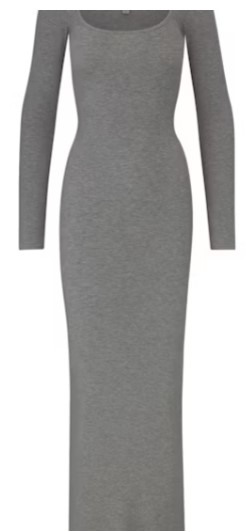 Soft Lounge Long Sleeve Dress - Grey Soft Lounge Long Sleeve Dress - Grey