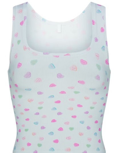 Soft Lounge Tank – Cloud Candy Heart Print Soft Lounge Tank – Cloud Candy Heart Print
