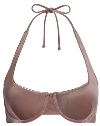 Velvet Swim Underwire Scoop Bikini Top – Umber