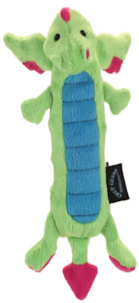 goDog Dragons Skinny Green EYS-Wooden-Antler-Tough-Dog-Chew-Toy