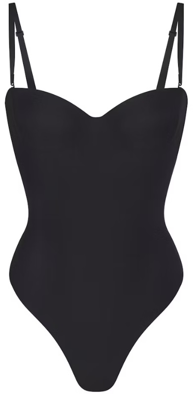 skims-body-underwire-thong-bodysuit-onyx Memoi Braless Shaping Bodysuit