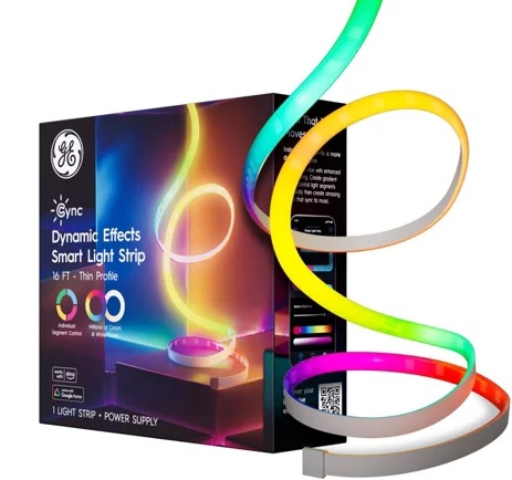 GE CYNC Dynamic Effects Smart LED Light Strip featherly-friends-8482-hot-dog-sun-squad-8482