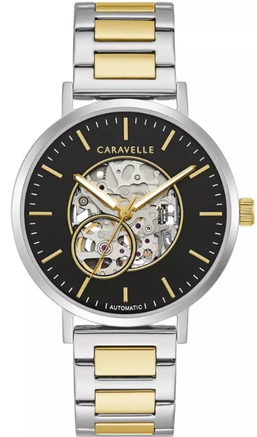 caravelle-designed-by-bulova-men-s-dress-automatic-watch-stainless-steel-open-aperture
