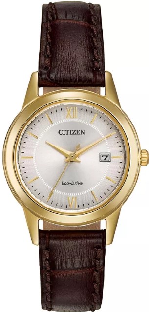 citizen-ladies-eco-drive-dress-classic-watch-gold-tone-case-brown-leather-strap-3-hand-date
