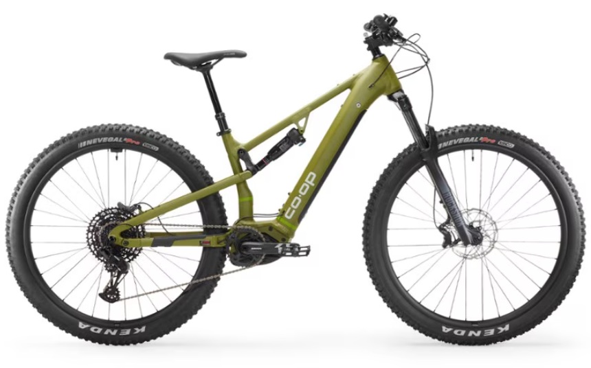 co-op-cycles-drt-e31-electric-mountain-bike marmot-precip-eco-rain-jacket-mens