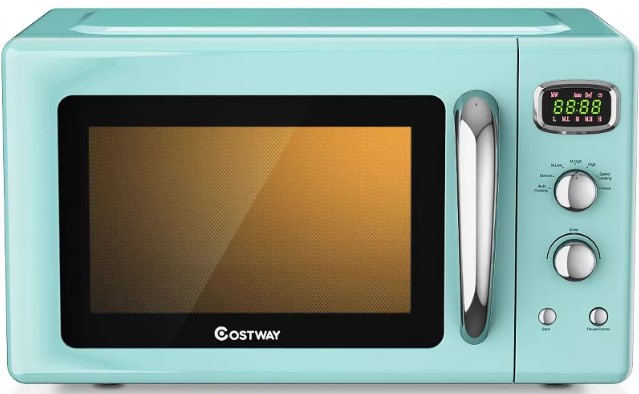 costway-0-9cu-ft-retro-countertop-compact-microwave-oven-900w-8-cooking-settings-blackgreenwhite costway-0-9cu-ft-retro-countertop-compact-microwave-oven-900w-8-cooking-settings-blackgreenwhite