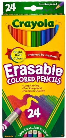 crayola-erasable-colored-pencils-24ct maison-products-car-cup-holder-car-cup-holder-expander-with-adjustable-base-matte-black
