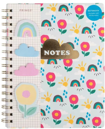 fringe-paperback-spiral-notebook-with-sticky-notes-rainbow-skies toddleroo-by-north-states-car-organizer-caddy-with-insulated-cups-holder-navy-blue