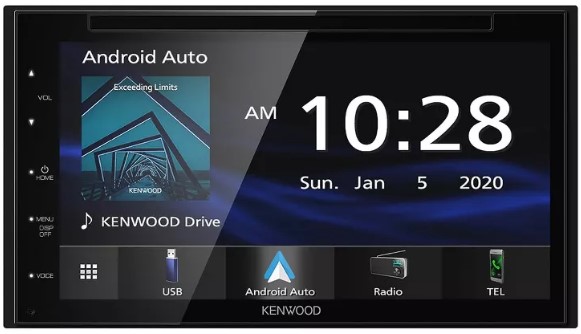 kenwood-ddx5707s-double-din-dvd-car-stereo-with-apple-carplay-and-android-auto-6-8-inch-touchscreen-bluetooth-backup-camera-input-subwoofer-out