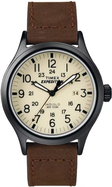 men-39-s-timex-expedition-scout-watch-with-leather-strap-black-brown-t49963jt
