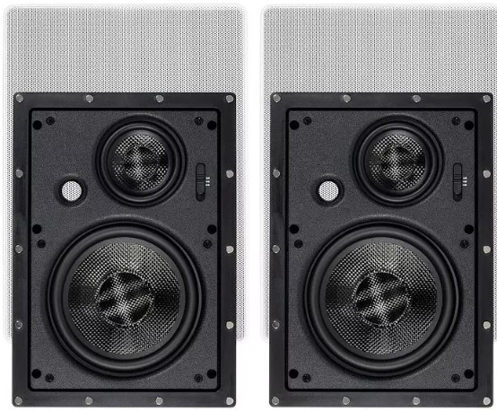 monoprice-3-way-carbon-fiber-in-wall-speakers-6-5-inch-pair-with-magnetic-grille-alpha-series