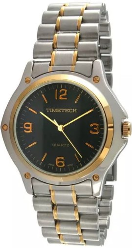 timetech-men-s-two-tone-stainless-steel-bracelet-analog-dress-watch-with-black-dial