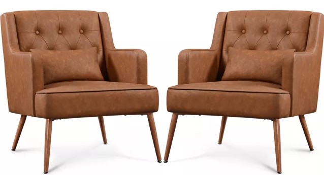 yaheetech-set-of-2-button-tufted-modern-accent-armchairs-with-lumbar-support-retro-brown