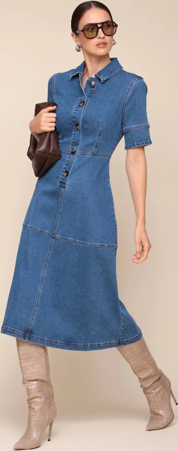 avec-les-filles-womens-denim-midi-shirtdress fourth-wing-by-rebecca-yarros-hardcover