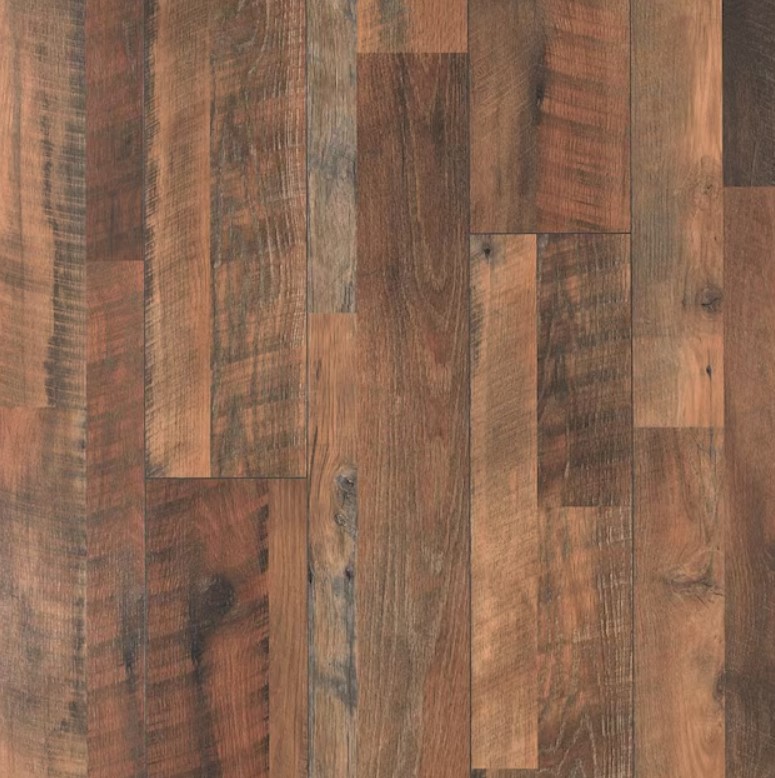 QuickStep-Studio-Spill-Repel-Restoration-Oak-7-48-in-W-x-3-93-ft-L-Embossed-Wood-Plank-Laminate-Flooring Made-in-USA-Raval-Top-Grain-Leather-Sofa-Bed