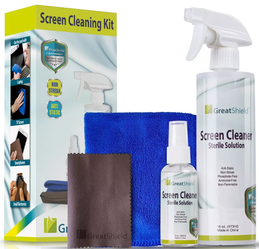 greatshield-screen-cleaning-kit-includes-16oz-spray-bottle-w-solution-2oz-bottle-w-solution-large-blue-microfiber-cloth-and-brown-microfiber 5pc-folding-table-set-black-plastic-dev-group