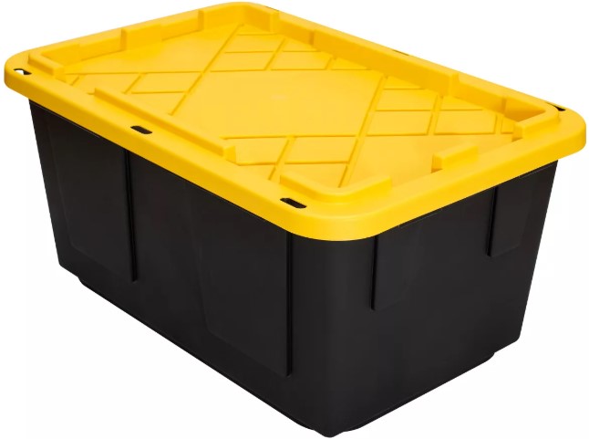 greenmade-professional-storage-ultra-durable-27-gallon-plastic-storage-tote-bin-with-snap-fit-lid-and-padlock-holes-black-and-yellow-4-pack 5pc-folding-table-set-black-plastic-dev-group