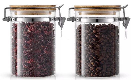 joyjolt-kitchen-storage-jars-with-airtight-bamboo-clamp-lids-27-oz-set-of-2 vintage-windsor-dining-furniture-collection-hearth-hand-with-magnolia