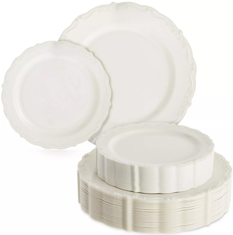 sparkle-and-bash-set-of-60-cream-plastic-plates-elegant-vintage-design-for-party-weddings-30-dinner-plates-30-appetizer-plates 5pc-folding-table-set-black-plastic-dev-group